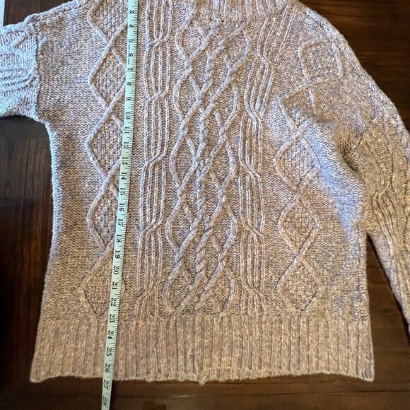 American Eagle Purple Gray Cable Knit Chunky Turtle Neck Sweater, Size Small - Picture 10 of 10